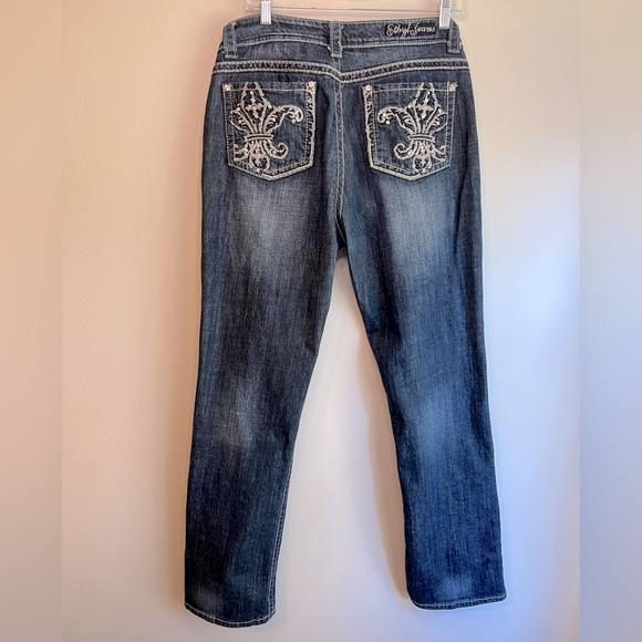 Ethyl Jeans Denim - Ethyl Jeans Size 12 Classic Rhinestone Embellished Women’s Denim Jeans